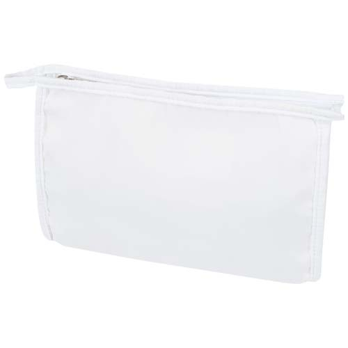 Trousse RPET à personnaliser format allongé Muse Blanc cassé